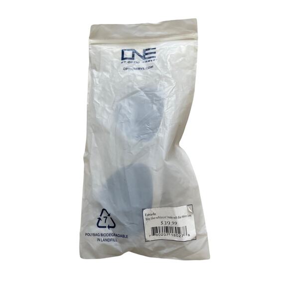 Estrada Shiny Silver Polarized Sunglasses with Blue Mirror Lenses - OnePolarized - Picture 5 of 7